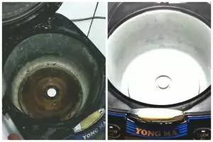 Tanpa sitrun, ini trik bersihkan kerak di bagian dalam magic com agar kinclong seperti baru lagi