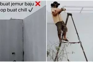 11 Potret perubahan rooftop usai di makeover jadi ala cafe di Bali, bikin betah nongkrong di rumah