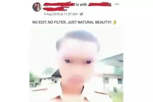 Gagal estetik, 11 potret lucu orang foto pakai filter ini malah gagal total
