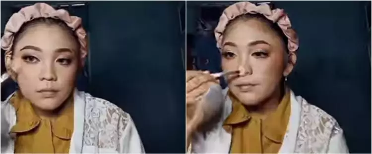 Wanita ini nekat makeup sendiri saat menikah, 5 potret hasil riasannya tiada tanding