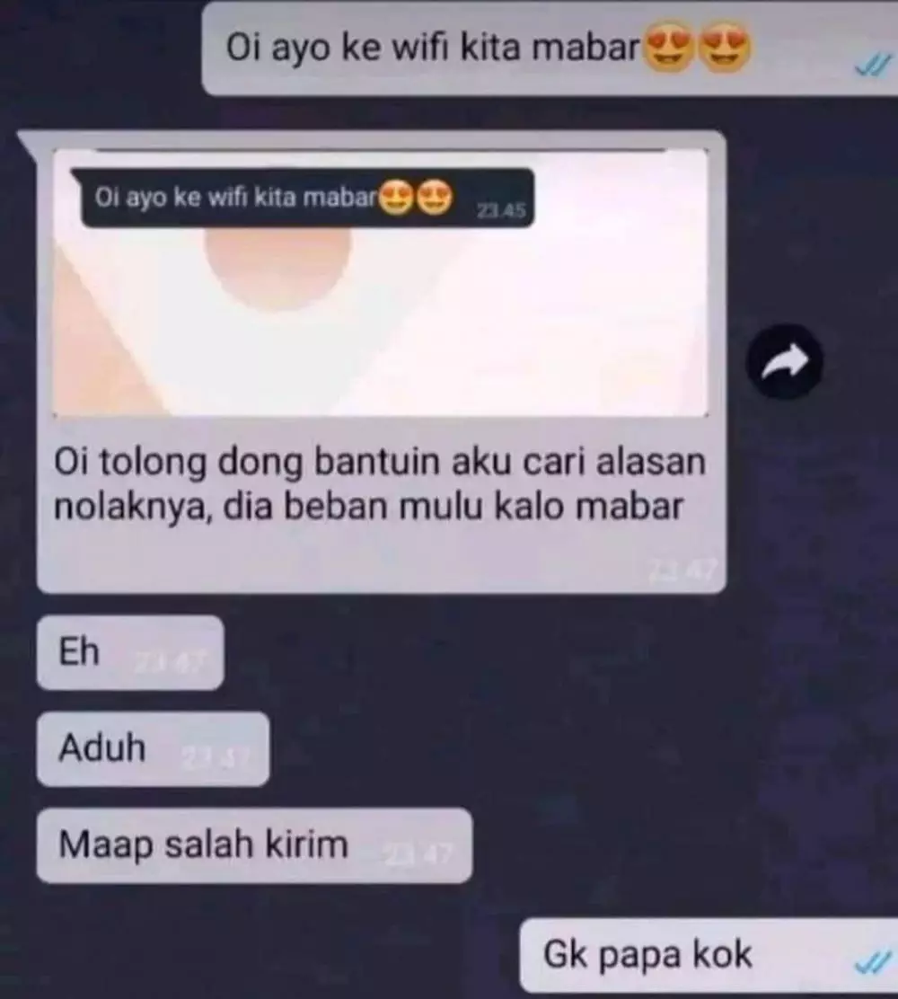 momen chat salah kirim ini mengubah senyumanmu jadi senyum pulsa © berbagai sumber