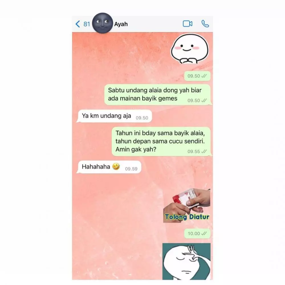 salmafina sunan unggah chat dengan ayah © instagram salmafina sunan unggah chat dengan ayah © instagram