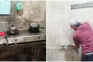 Makeover dapur kusam jadi lebih rapi hanya dengan stiker, 9 hasilnya bikin semangat masak