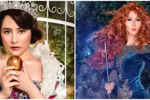 15 Gaya seleb jalani pemotretan ala putri Disney, Fuji tampil manis jadi Tinkerbell