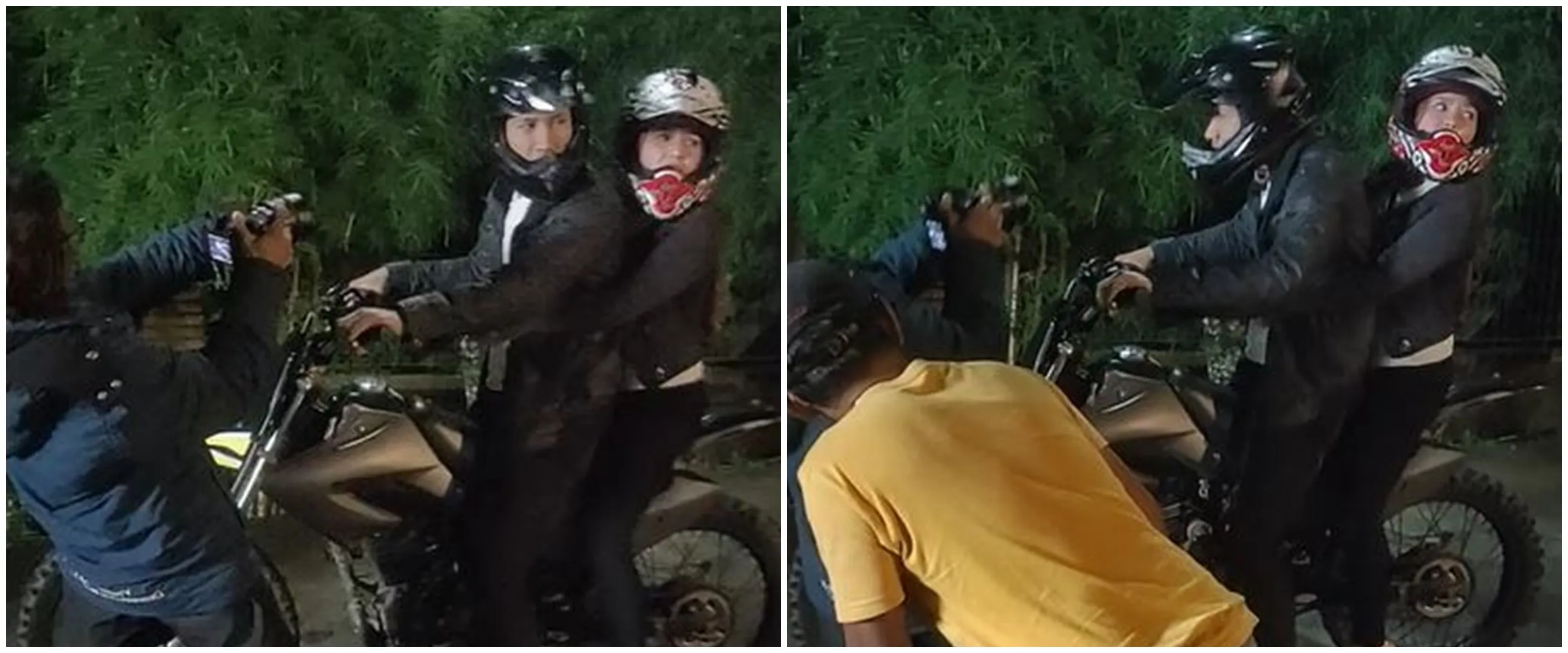 Momen di balik layar adegan naik motor dalam keadaan panik di sinetron, kaum receh susah nahan tawa