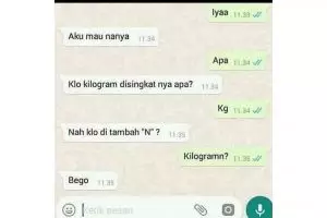 Konyol banget, 11 chat ngebahas singkatan kata ini isinya ngawur parah