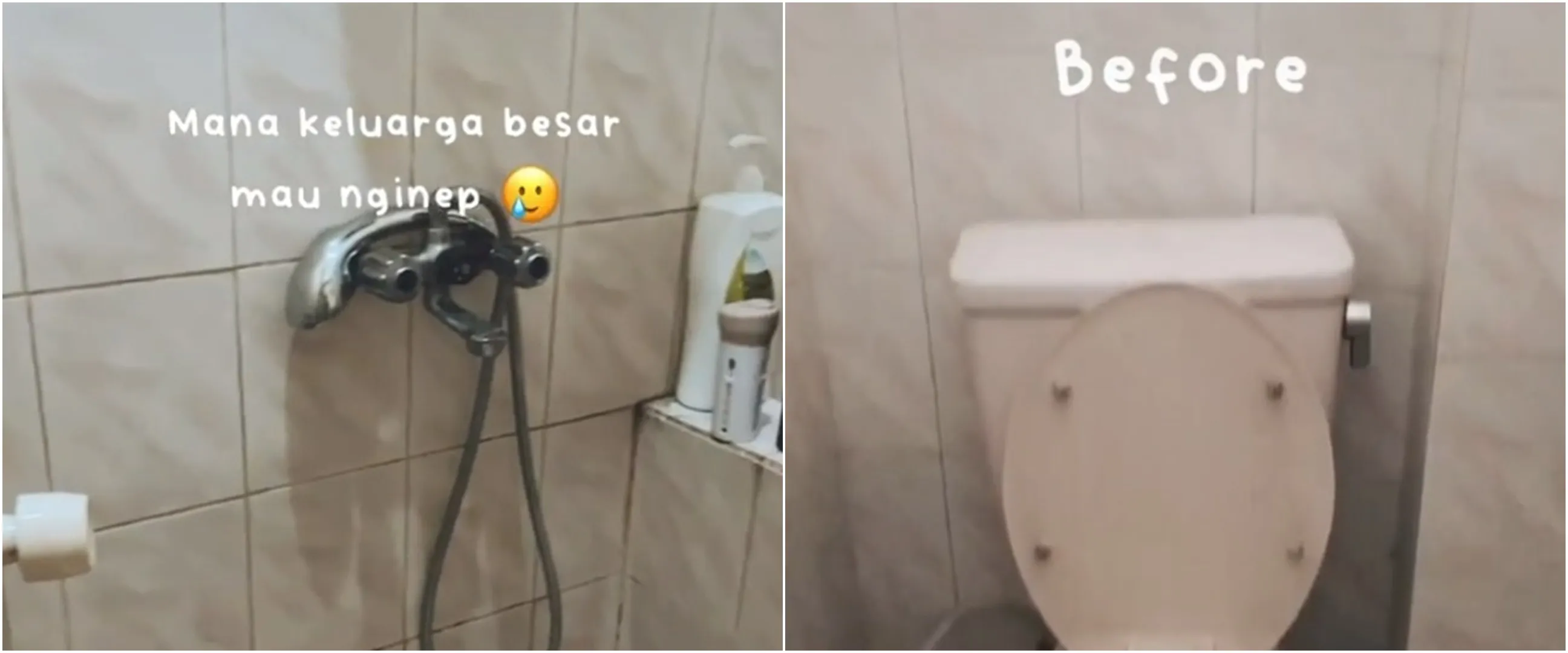Kamar mandi desain jadul ini dimakeover jadi modern dan estetik, hasilnya bak toilet hotel