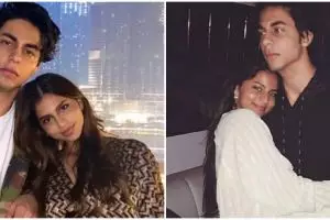 Dua anak Shah Rukh Khan foto bareng di pesta orang terkaya India, sikap Aryan Khan ke adiknya disorot