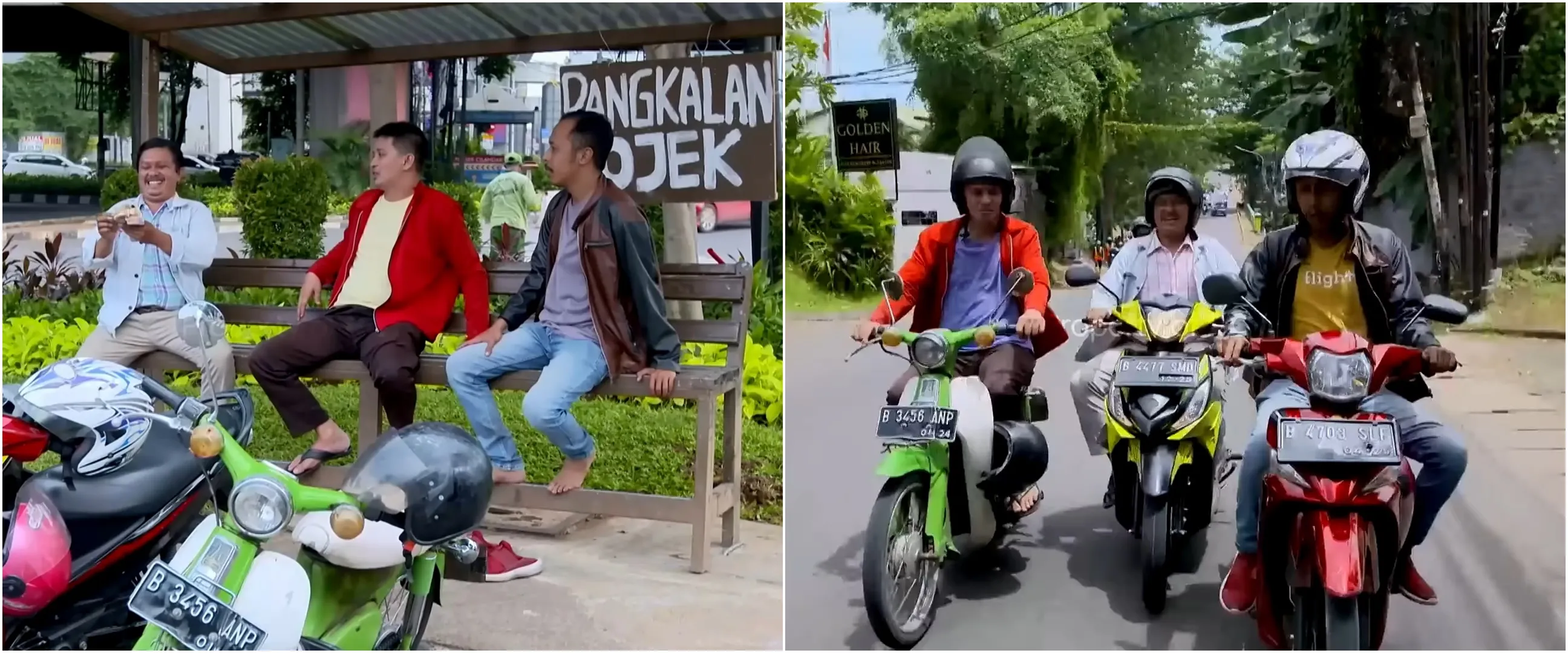 Jadi rekan seprofesi di Tukang Ojek Pengkolan, intip 11 potret persahabatan Ojak, Purnomo, dan Tisna
