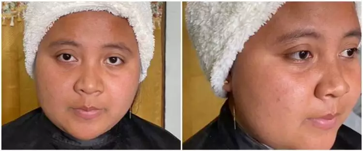 Transformasi wanita kulit sawo mateng dirias MUA, hasilnya flawless bak Kesha Ratuliu