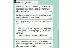 11 Tulisan lucu posesif ke pacar ini bikin geleng kepala, isi chatnya nggak gitu juga kali