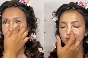 8 Transformasi wanita dirias MUA dengan makeup look Korea ini hasilnya disebut mirip Alia Bhatt