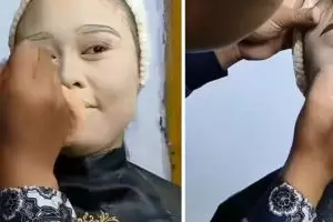 MUA dandani pengantin Sunda ini dikritik riasan matanya ketebalan, hasil akhirnya malah bak Barbie