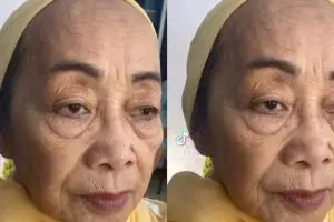 Transformasi penampilan nenek usai dirias, wajah kencang dan penampilan bak barbie