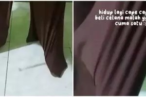 Cewek ini bagikan momen kesal beli celana di online shop berujung zonk, isinya di luar dugaan