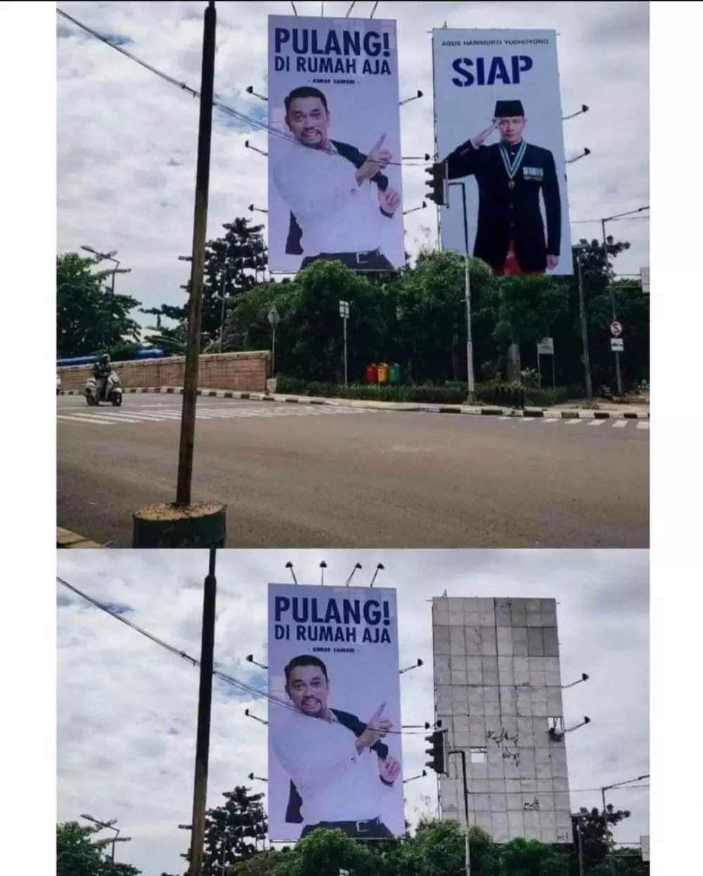 Potret kebetulan tulisan di spanduk nyambung sama benda sekitarnya © berbagai sumber Potret kebetulan tulisan di spanduk nyambung sama benda sekitarnya © berbagai sumber