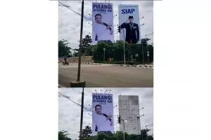 11 Potret kebetulan tulisan di spanduk nyambung sama benda sekitarnya, kok bisa pas ya?