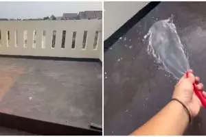 Rooftop nggak terpakai ini di makeover jadi tempat nongkrong nyaman dengan bujet pas-pasan