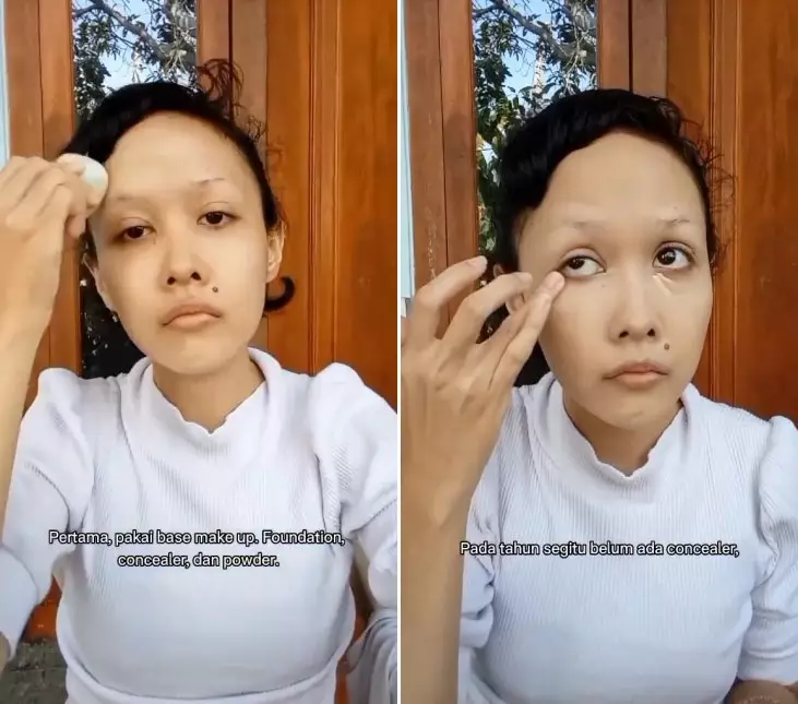 tutorial makeup 90an © TikTok