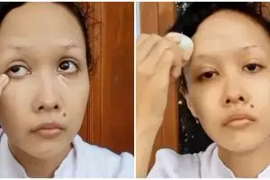 Wanita ini tunjukkan tutorial makeup ala 1930-an, alis melengkung sampai ujung mata