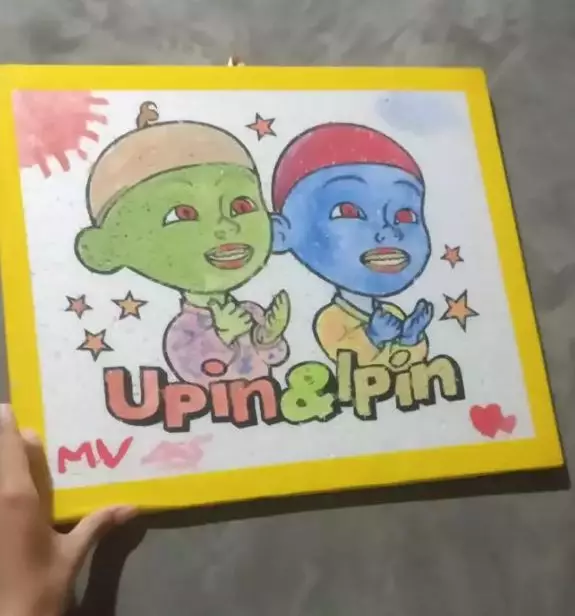 Potret kocak hasil mewarnai kartun anak Berbagai sumber