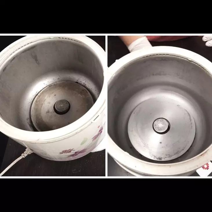 Cara cepat bersihkan kerak dan noda gosong di dasar rice cooker, simpel cuma pakai 3 bahan
