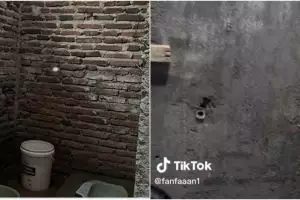 Makeover kamar mandi berdinding bata ini hasilnya bikin melongo, terlihat mewah bak toilet di hotel