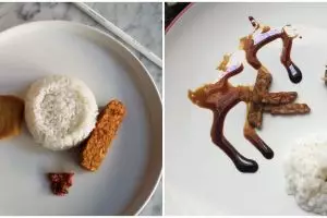 11 Potret kocak menu sederhana disajikan bak makanan mahal ini bikin senyum tipis