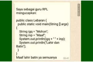 11 Chat lucu ucapan Lebaran minta maaf ke teman ini endingnya malah ngeselin