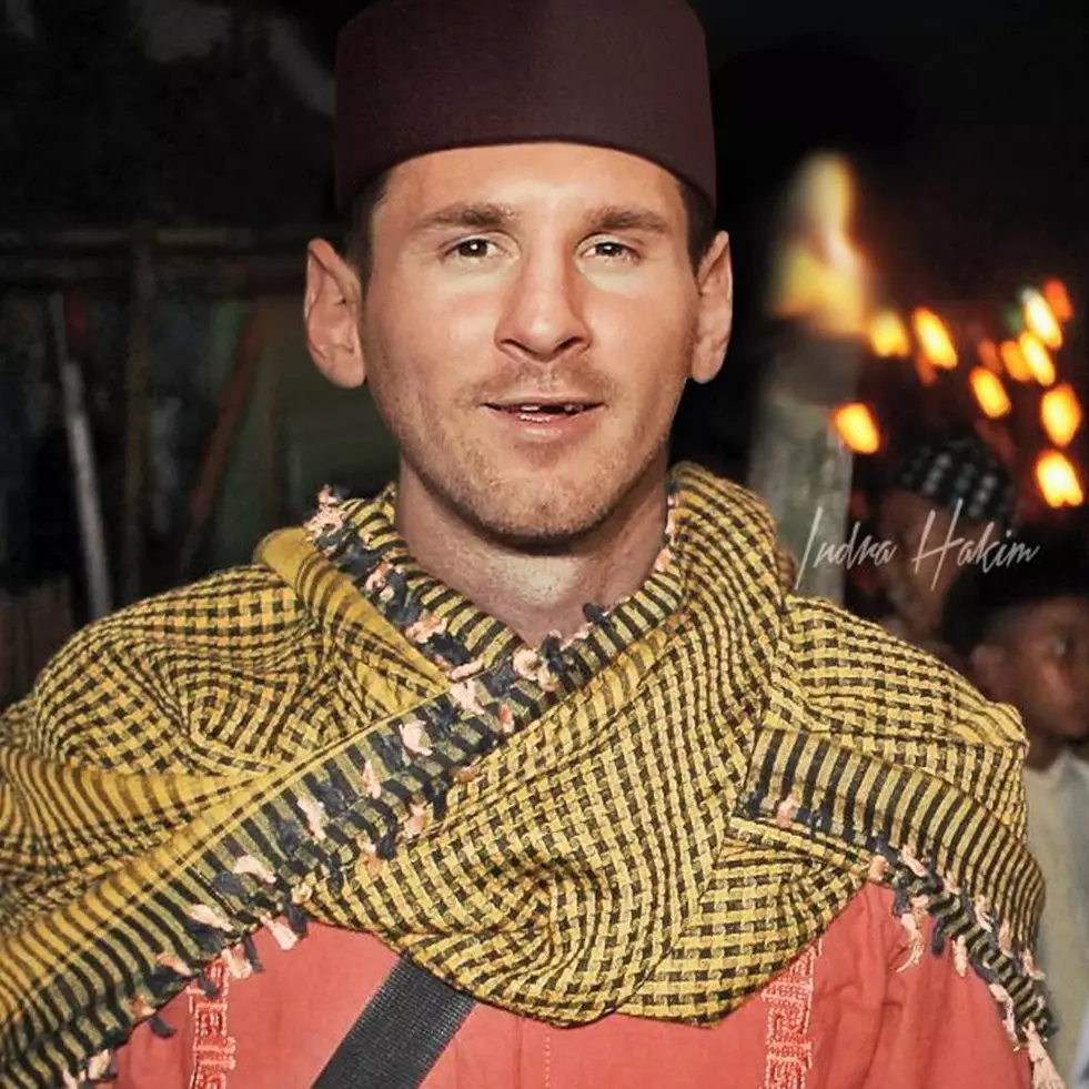 11 Editan kocak artis dunia dandan ala santri ini penampakannya bikin salah fokus