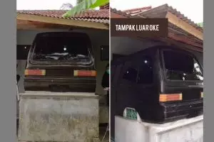 Pria ini ubah mobil bekas miliknya jadi mushola di rumah, intip 7 potretnya yang antimainstream