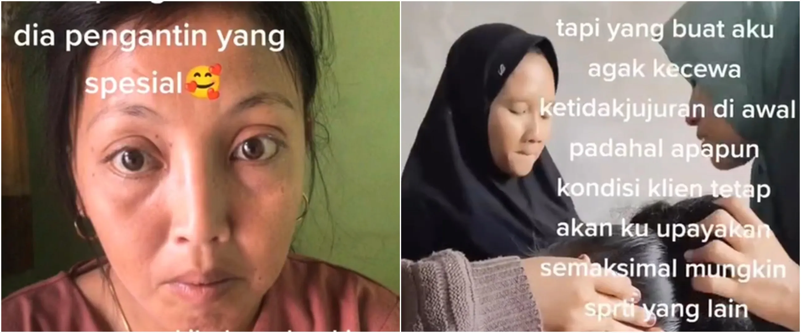 Tak tahu kliennya berkebutuhan khusus, sikap MUA saat merias pengantin ini banjir pujian