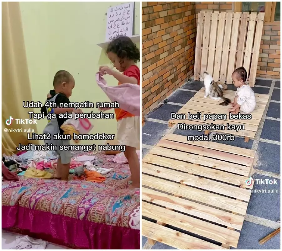 renovasi kamar jadi estetik minimalis © TikTok/@nikytri.aulia