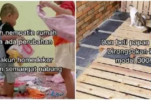 Kamar tidur sederhana dimakover hasilnya estetik pol, modalnya kurang Rp 1 juta hasil nabung 4 tahun