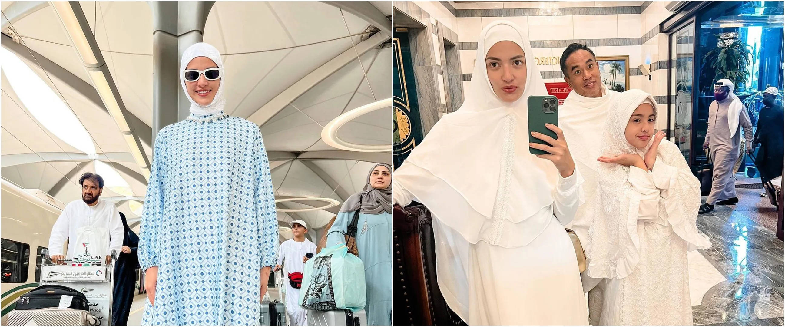 Gaya 9 seleb lakukan umrah sebelum Idul Fitri 2023, Feni Rose berhijab setelah pulang ke Indonesia 