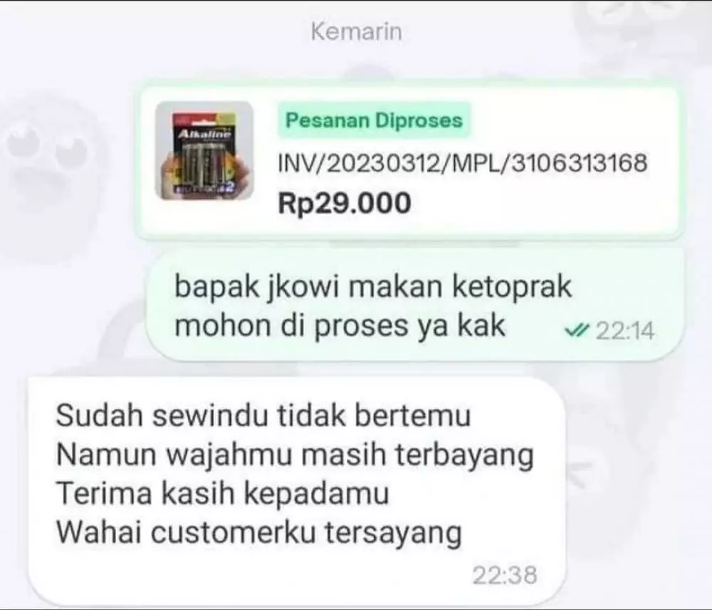 11 chat lucu berbalas pantun ini bikin senyum © berbagai sumber 11 chat lucu berbalas pantun ini bikin senyum © berbagai sumber