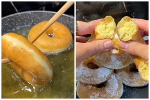 Cara membuat donat yang ada di mal, dijamin lembut, ada white ring, dan tahan 2 hari nggak keras