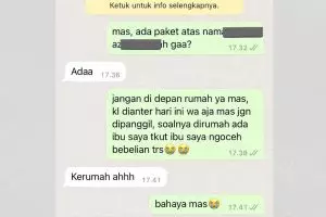 15 Potret kocak chat kurir paket saat ajak pelanggan bercanda ini kocak abis, ada-ada aja