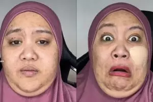 Wanita punya double chin ini awalnya dikira cupu, transformasinya setelah makeup ternyata suhu