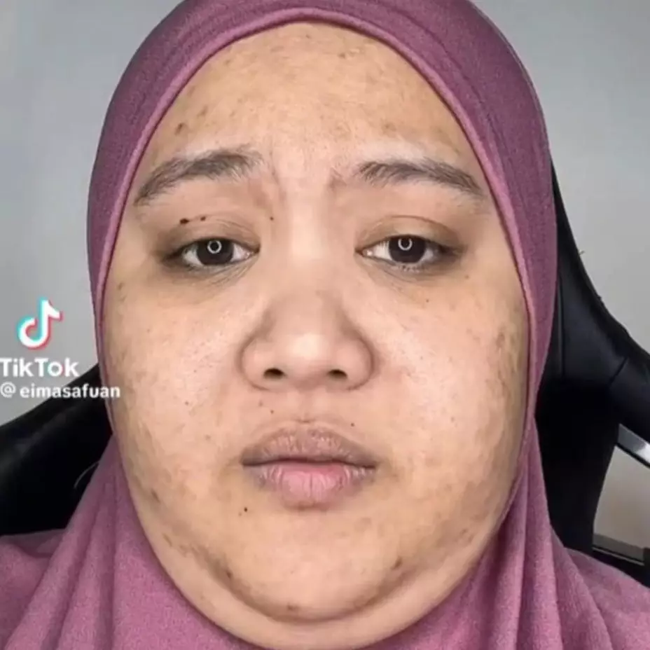 Wanita punya double chin ini awalnya dikira cupu, transformasinya setelah makeup ternyata suhu