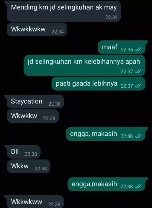 Chat lucu ngajak selingkuh Berbagai sumber