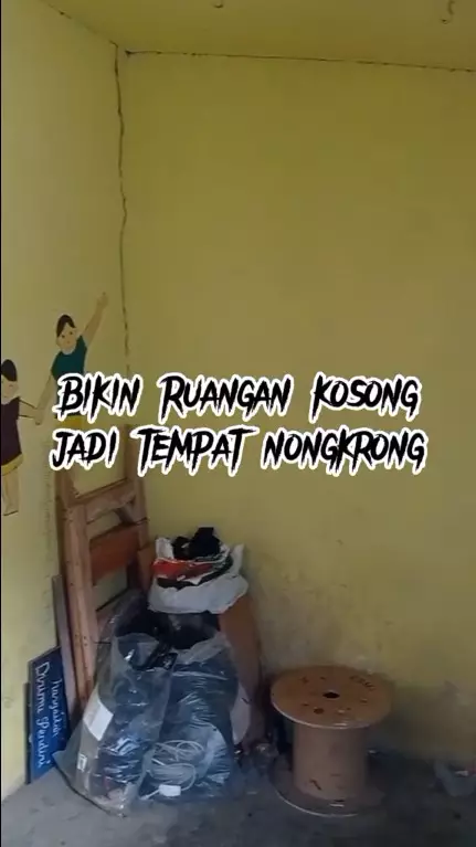 makeover ruang kosong jadi tempat nongkrong © TikTok makeover ruang kosong jadi tempat nongkrong © TikTok