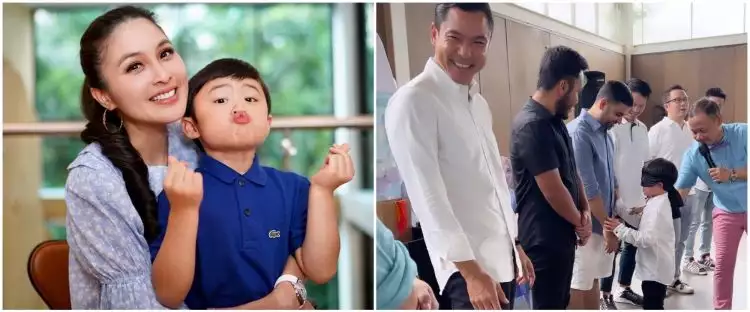 Raphael Moeis anak Sandra Dewi bisa kenali ayahnya saat main games tutup mata, aksinya panen pujian