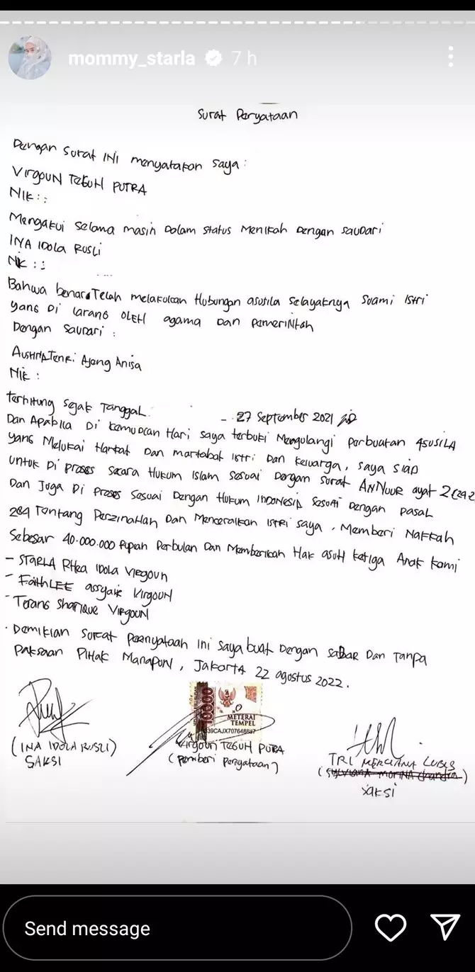 virgoun selingkuh © Instagram