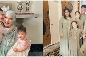 Ikuti tren warna Lebaran 2023, intip 6 penampilan seleb pakai outfit hijau sage