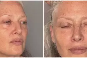 Nenek dirias MUA pakai plester ini bikin wajah autokencang, cantiknya disebut mirip Meryl Streep