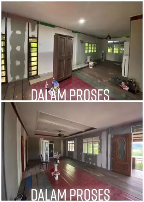renovasi rumah kayu jadi mewah © TikTok/@ezyda98 renovasi rumah kayu jadi mewah © TikTok/@ezyda98