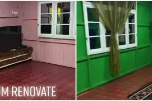 Renovasi rumah kayu sederhana jadi hunian bergaya glamor bak hotel, interior mewahnya bikin takjub