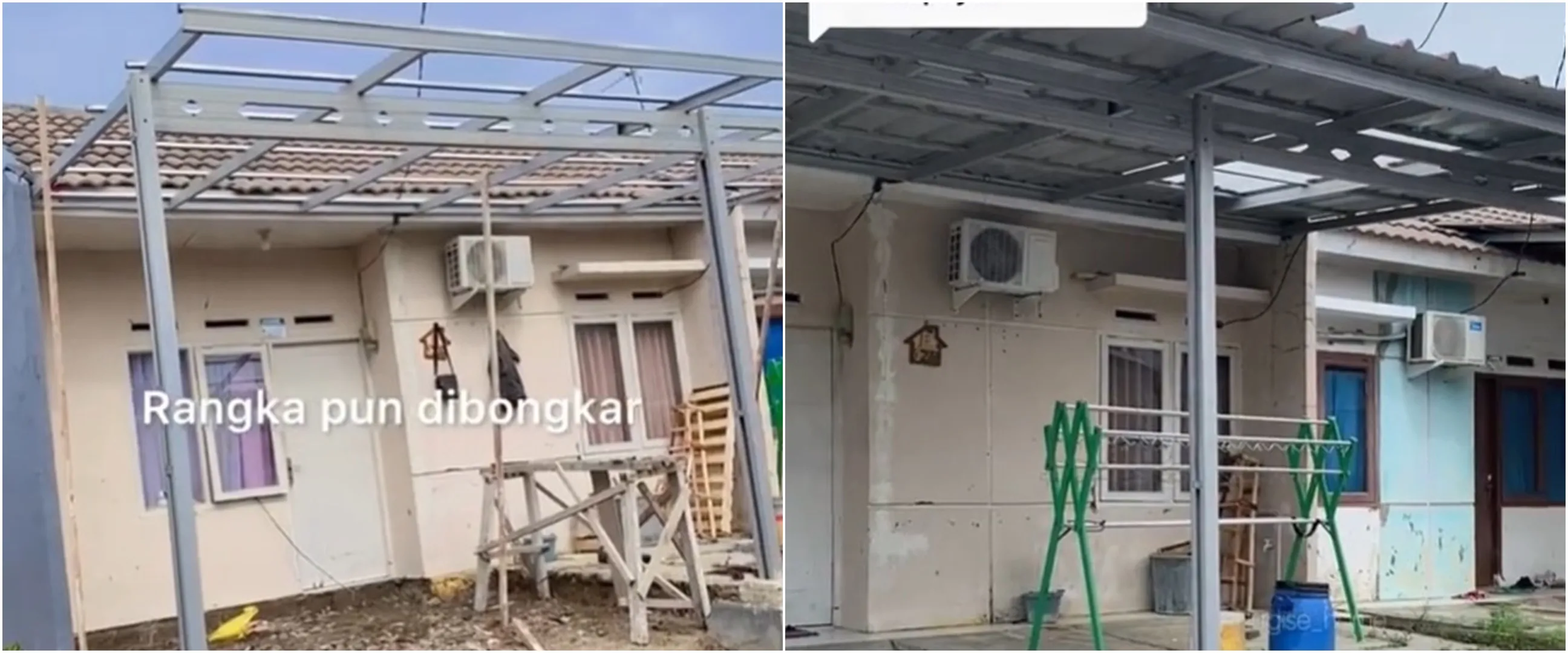 Tampilan depan rumah subsidi dimakeover ini hasilnya bikin pangling, terasnya jadi konsep klasik minim