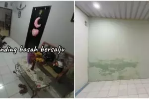 Makeover ruang tamu berdinding lembap di rumah subsidi ini cuma dua hari, 11 potretnya bikin takjub